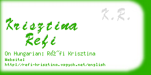 krisztina refi business card